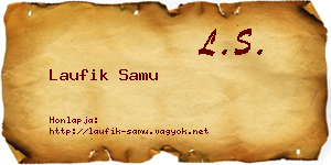 Laufik Samu névjegykártya
